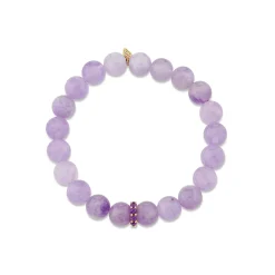 Gold & Amethyst Rondelle on Lavender Amethyst