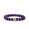 Gold & Amethyst Stacked Baguette & Bezel Rondelle on Amethyst