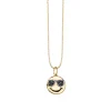 Gold & Black Diamond Sunglasses Happy Face Charm