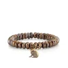 Gold & Brown Diamond Monkey on Moonstone