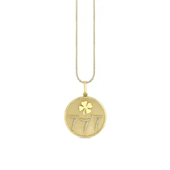 Gold & Diamond 777 Angel Number Charm