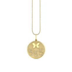 Gold & Diamond 555 Angel Number Charm