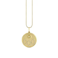 Gold & Diamond 000 Angel Number Charm