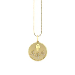 Gold & Diamond 444 Angel Number Charm