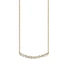 Gold & Diamond 11 Stone Bezel Necklace