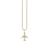 Gold & Diamond Airplane Charm