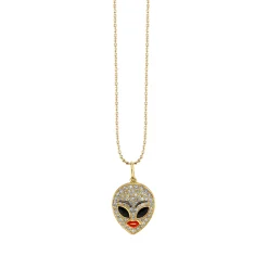 Gold & Diamond Alien Charm