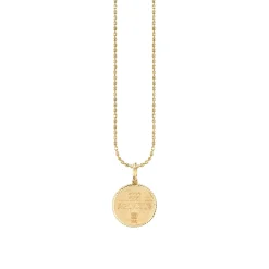 Gold & Diamond Aquarius Zodiac Medallion