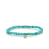 Gold & Diamond Baby Heart on Turquoise