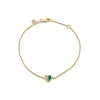 Gold & Diamond Baby Heart Stone Inlay Bracelet