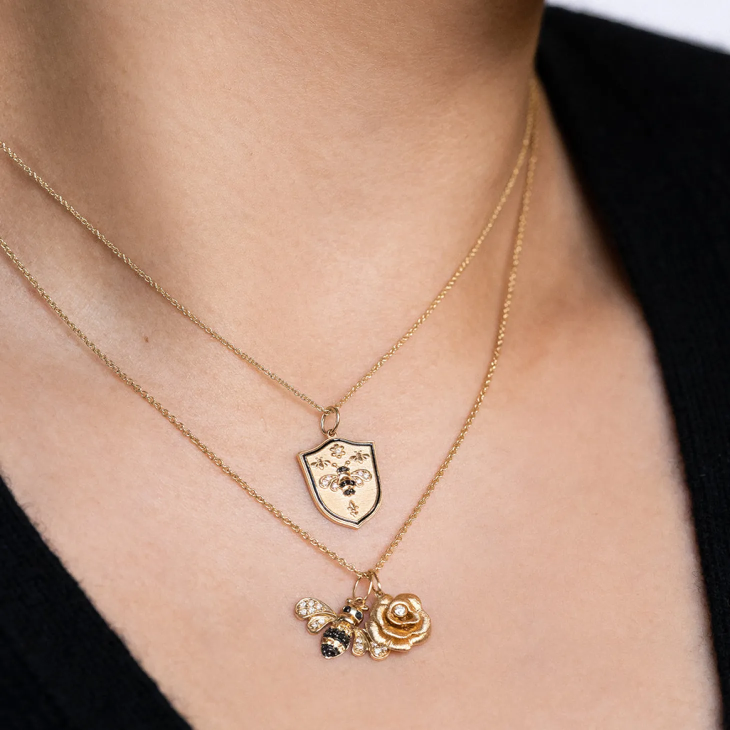 Gold & Diamond Bee Charm