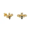 Gold & Diamond Bee Stud