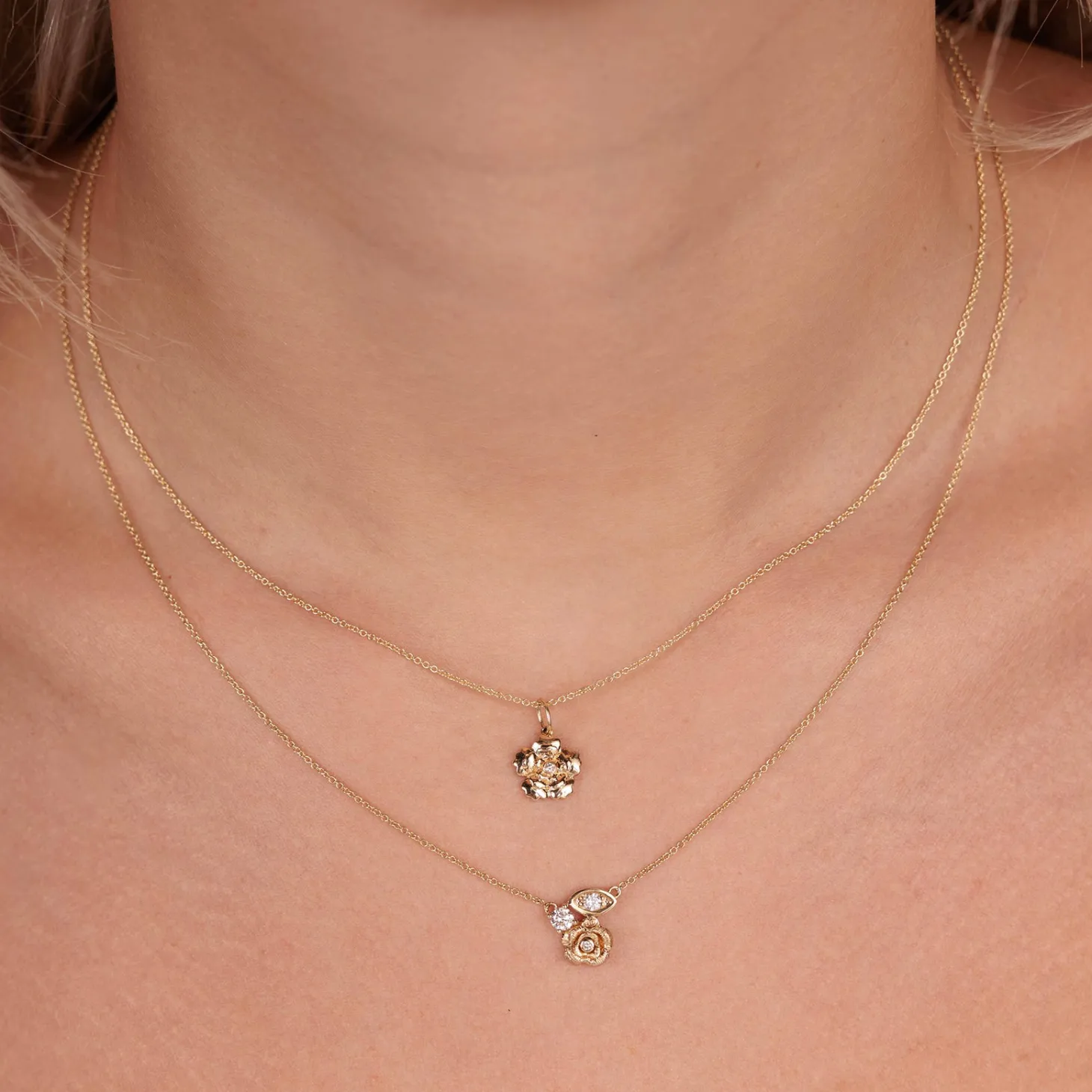Gold & Diamond Begonia Charm