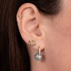 Gold & Diamond Begonia Stud