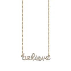 Gold & Diamond Believe Necklace