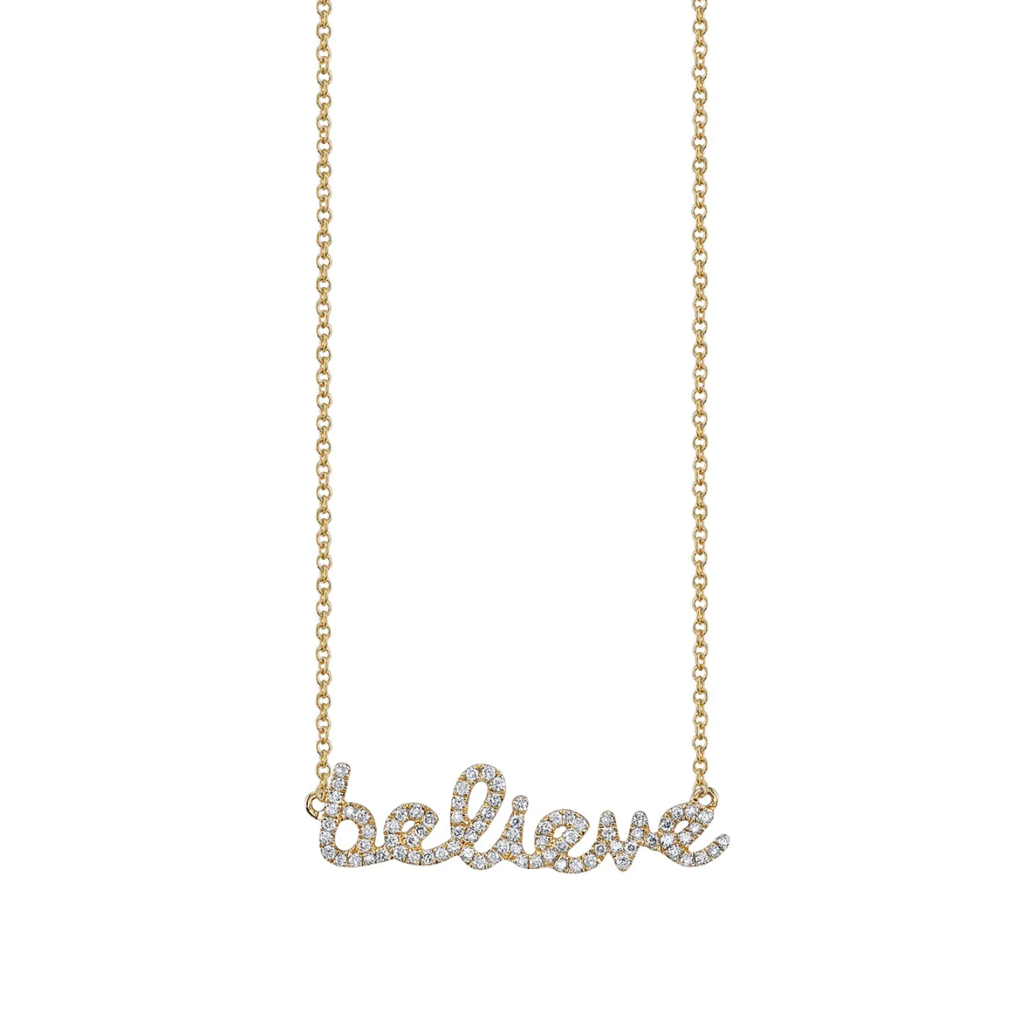 Gold & Diamond Believe Necklace