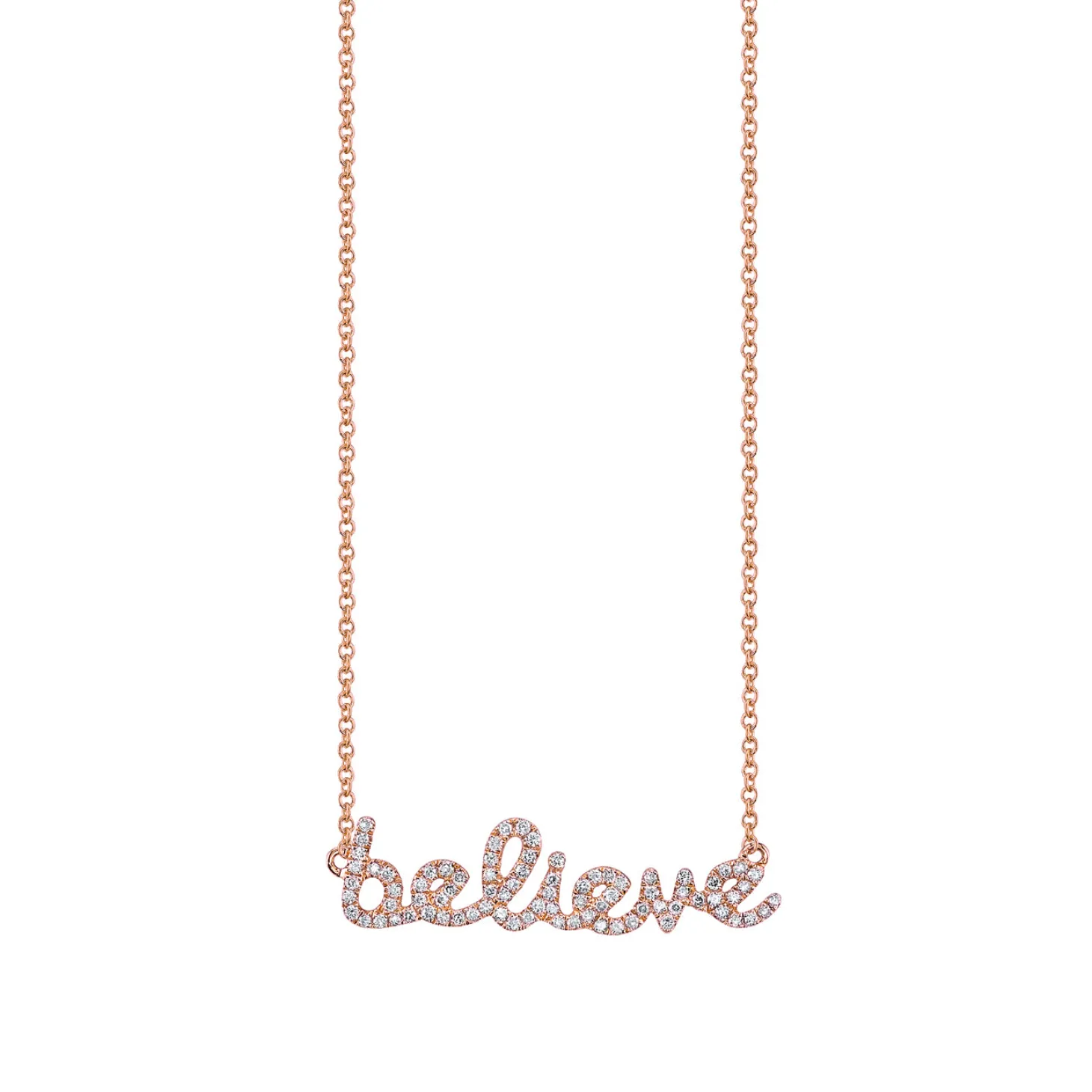 Gold & Diamond Believe Necklace