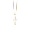 Gold & Diamond Bezel Cross Charm