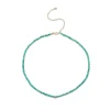 Gold & Diamond Bezel Eternity Rondelle Turquoise Choker