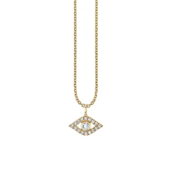 Gold & Diamond Bezel Eye Charm