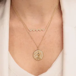 Gold & Diamond Birth of Venus Coin Charm