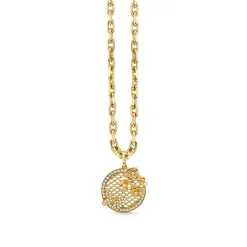 Gold & Diamond Butterfly Flower Cluster Coin