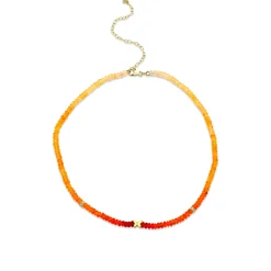 Gold & Diamond Butterfly Fire Opal Choker Necklace