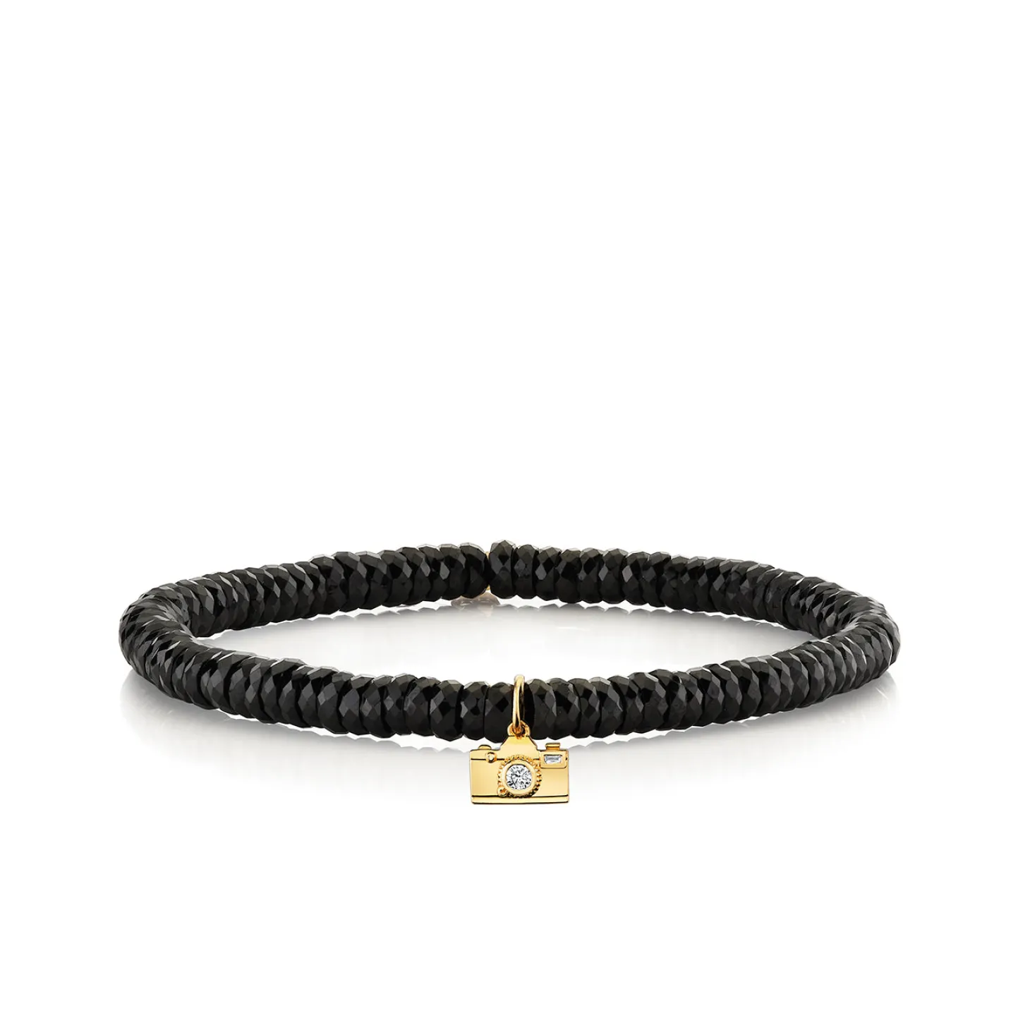 Gold & Diamond Camera On Black Spinel