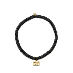 Gold & Diamond Camera On Black Spinel