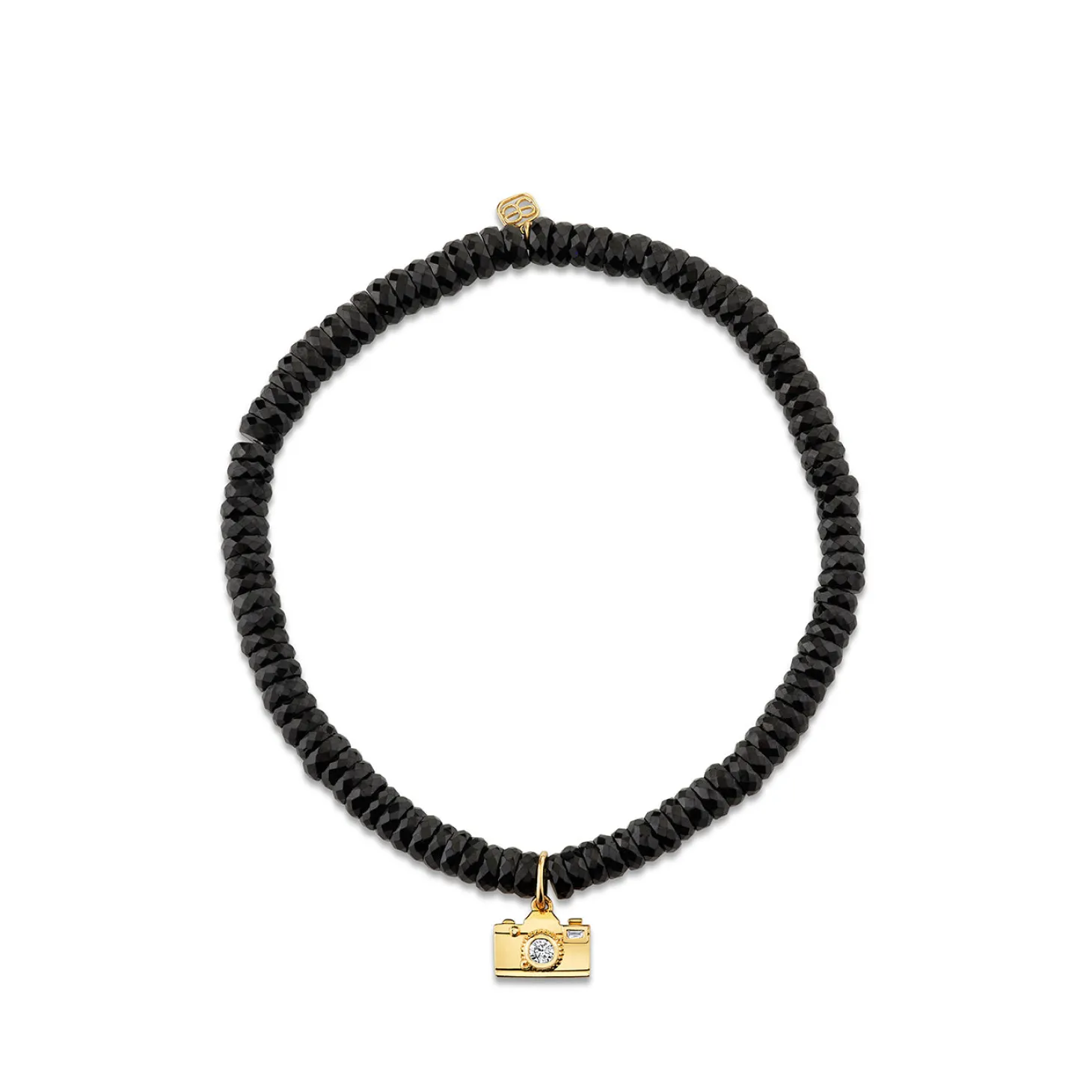 Gold & Diamond Camera On Black Spinel