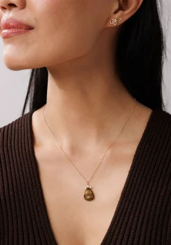 Gold & Diamond Carved Buddha Charm