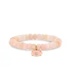 Gold & Diamond Carved Pink Opal Eye on Morganite