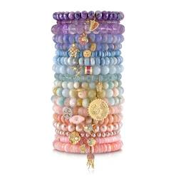 Gold & Diamond Carved Pink Opal Eye on Morganite