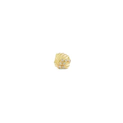 Gold & Diamond Clam Shells Stud