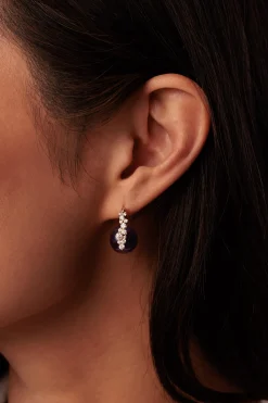 Gold & Diamond Cocktail Amethyst Earrings