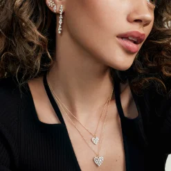 Gold & Diamond Cocktail Heart Necklace