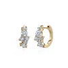 Gold & Diamond Cocktail Huggie Hoops