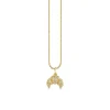 Gold & Diamond Croissant Charm Charm
