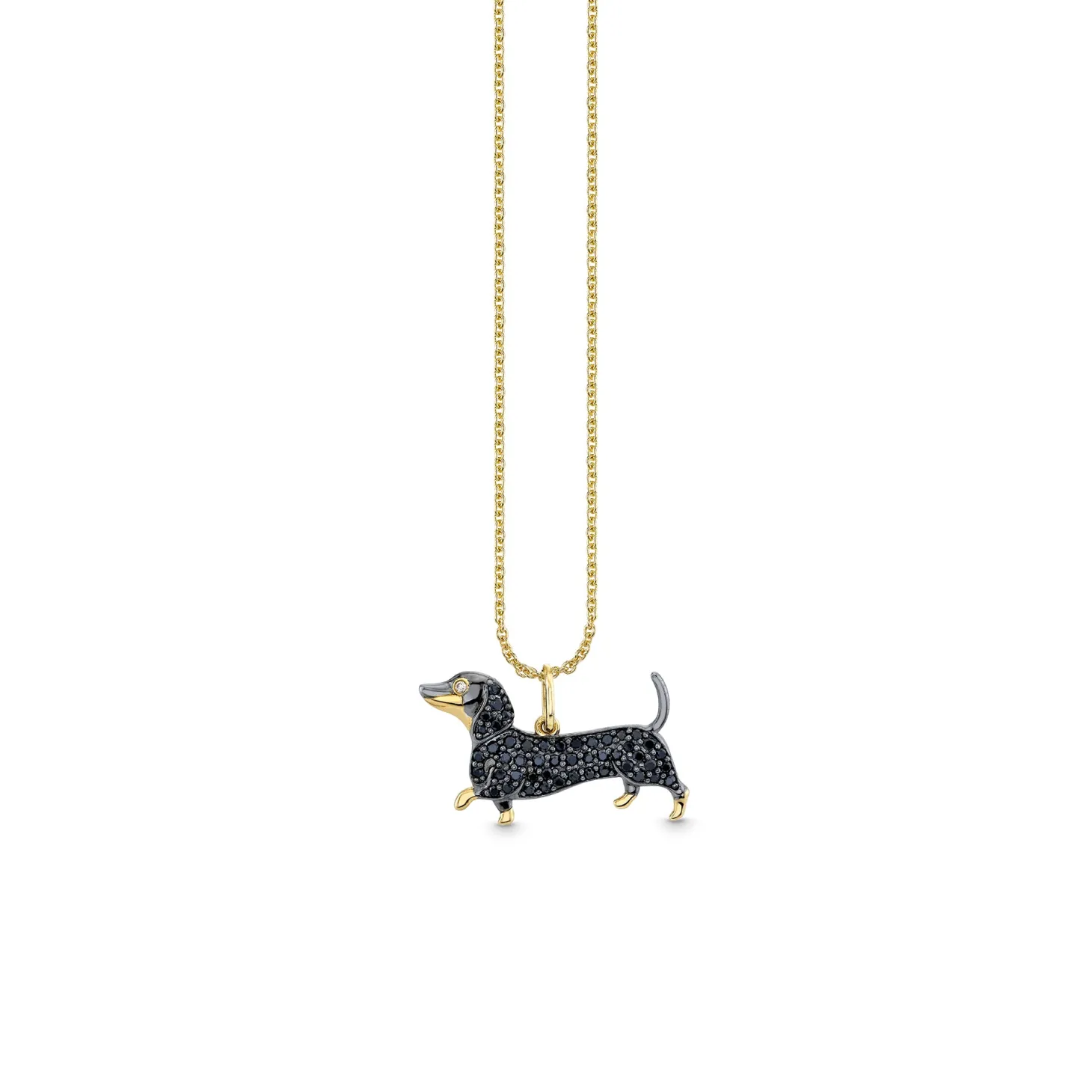 Gold & Diamond Dachshund Charm