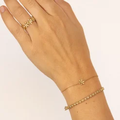 Gold & Diamond Daisy Eternity Ring