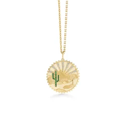 Gold & Diamond Desert Coin Charm