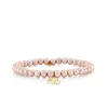 Gold & Diamond Elephant Family on Rose Pearls