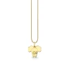 Gold & Diamond Elephant Tail Charm