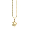 Gold & Diamond Etched Snake Charm
