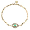 Gold & Diamond Extra Large Eye Bracelet