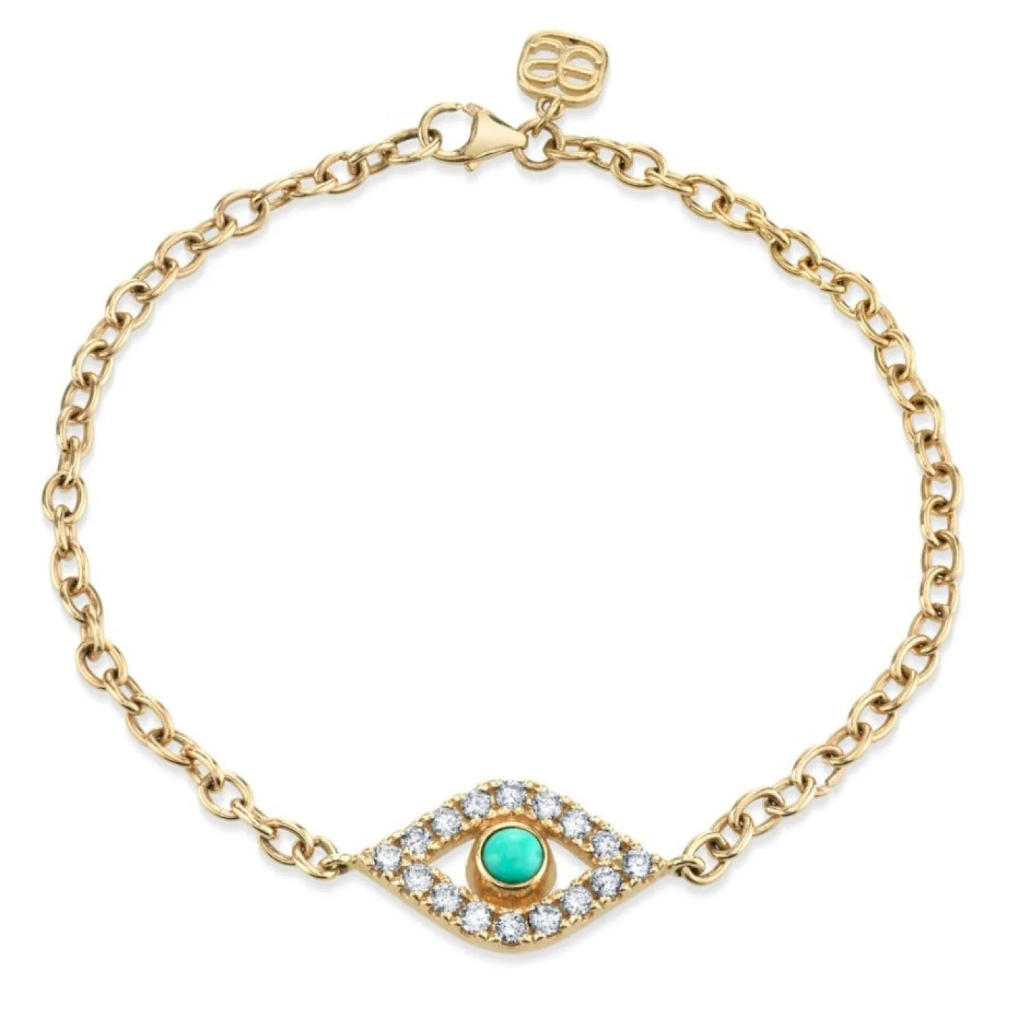 Gold & Diamond Extra Large Eye Bracelet