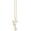 Gold & Diamond Extra Large Love Script Charm Necklace