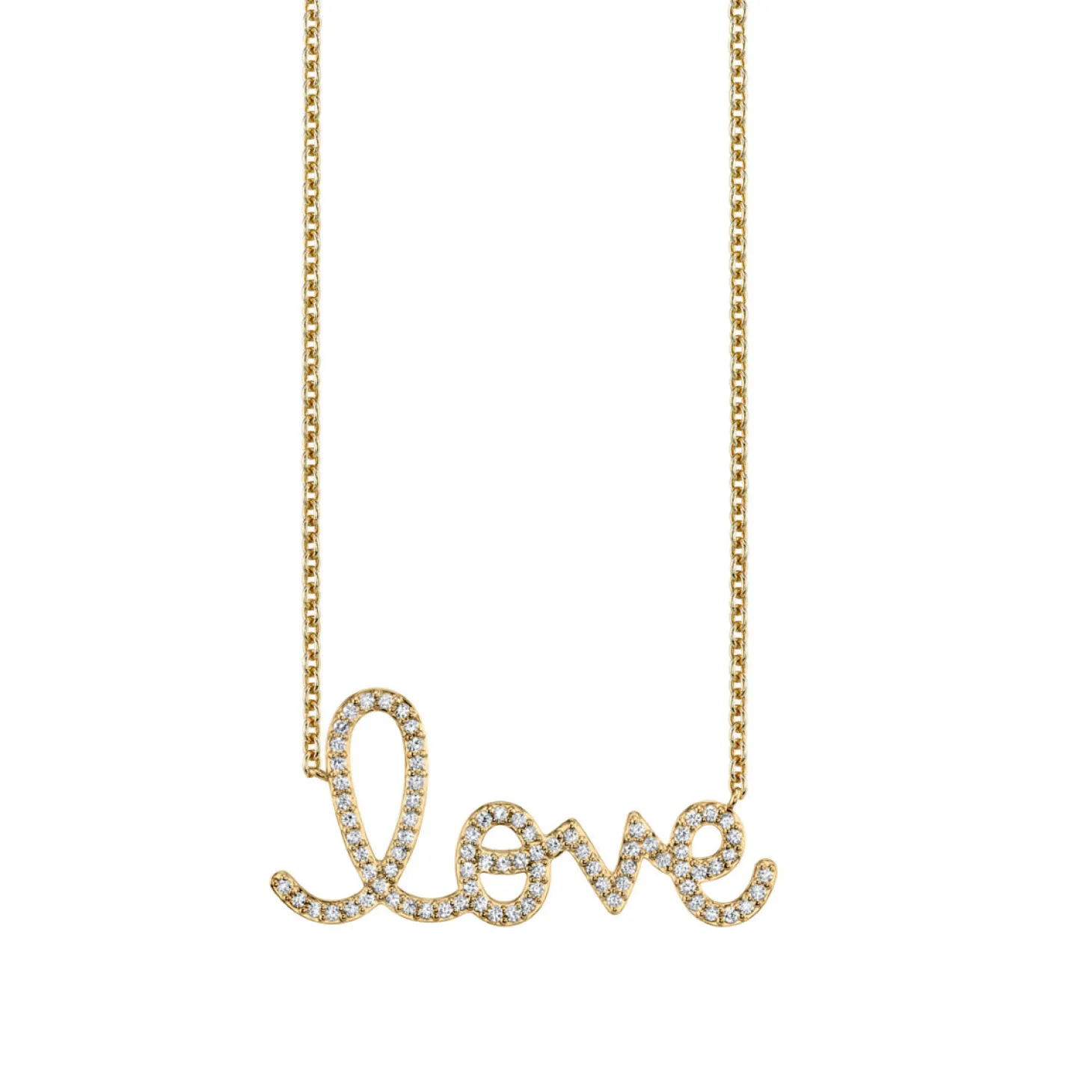 Gold & Diamond Extra Large Love Necklace