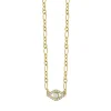 Gold & Diamond Extra Large Bezel Eye Necklace
