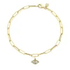 Gold & Diamond Eye Anklet